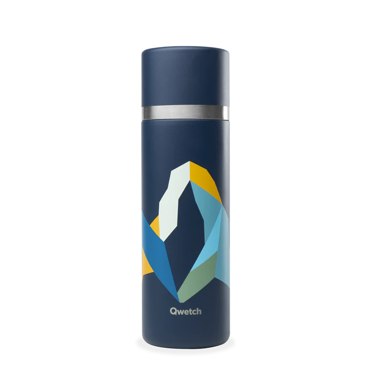 Qwetch Thermos isotherm inox hoogte marineblauw 750ml